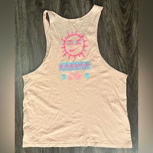 Men’s Nike Pink/Blue/Yellow Swoosh Sun All Day All Night Muscle Tank- Large